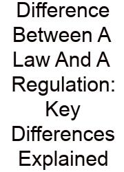 Difference Between A Law And A Regulation: Key Differences Explained