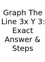 Graph The Line 3x Y 3: Exact Answer & Steps