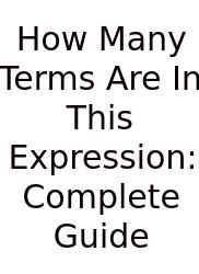 How Many Terms Are In This Expression: Complete Guide
