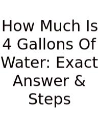 How Much Is 4 Gallons Of Water: Exact Answer & Steps