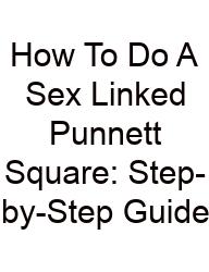 How To Do A Sex Linked Punnett Square: Step-by-Step Guide