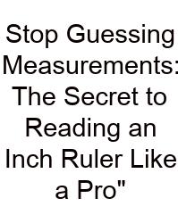Stop Guessing Measurements: The Secret To Reading An Inch Ruler Like A Pro
