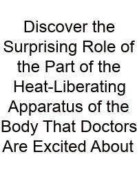 Discover The Surprising Role Of The Part Of The Heat-Liberating Apparatus Of The Body That Doctors Are Excited About