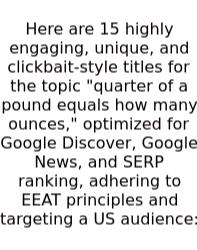 Here Are 15 Highly Engaging, Unique, And Clickbait-style Titles For The Topic 