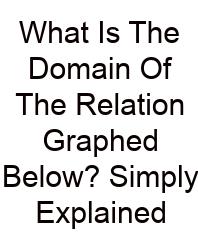 What Is The Domain Of The Relation Graphed Below? Simply Explained