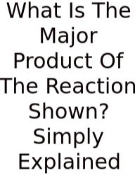 What Is The Major Product Of The Reaction Shown? Simply Explained