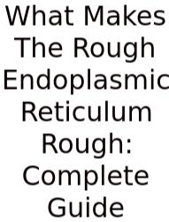 What Makes The Rough Endoplasmic Reticulum Rough: Complete Guide