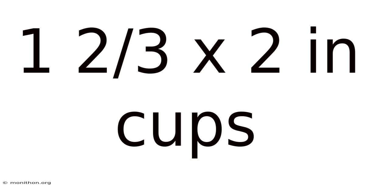 1 2/3 X 2 In Cups