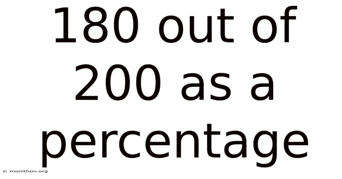 180 Out Of 200 As A Percentage
