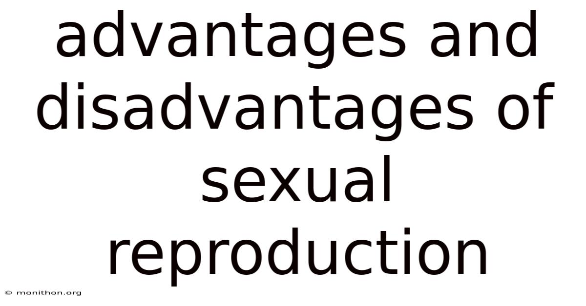 Advantages And Disadvantages Of Sexual Reproduction