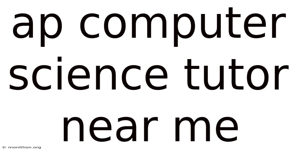 Ap Computer Science Tutor Near Me