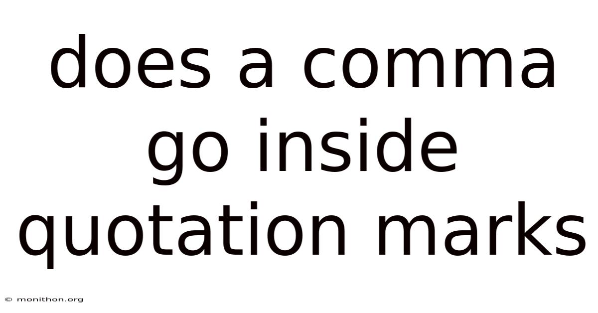 Does A Comma Go Inside Quotation Marks