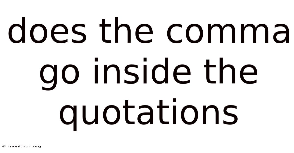 Does The Comma Go Inside The Quotations