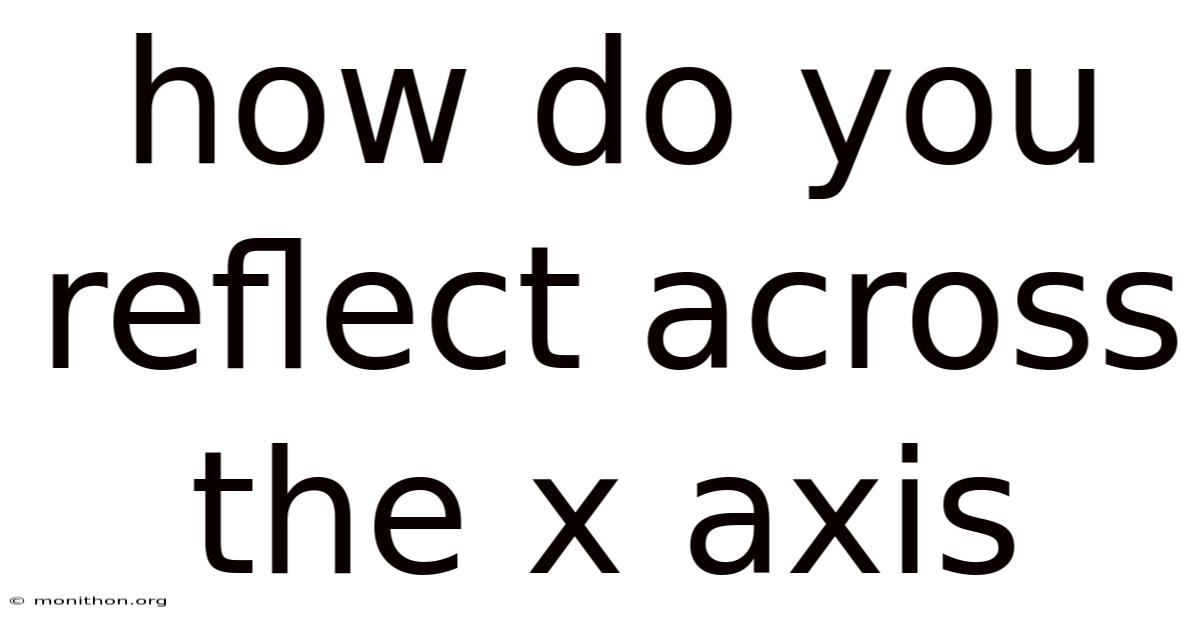 How Do You Reflect Across The X Axis