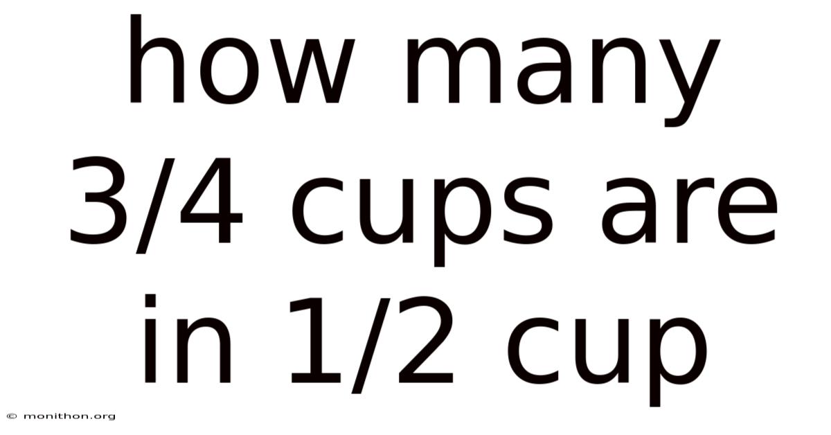 How Many 3/4 Cups Are In 1/2 Cup