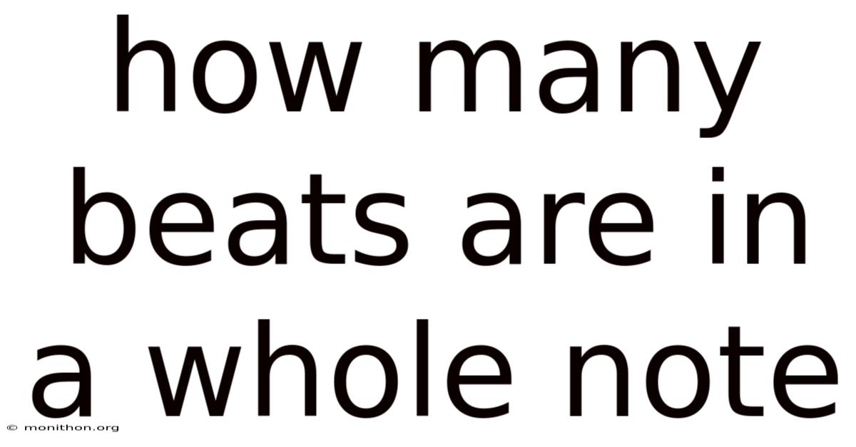 How Many Beats Are In A Whole Note