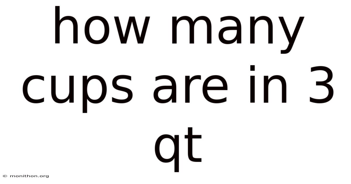 How Many Cups Are In 3 Qt