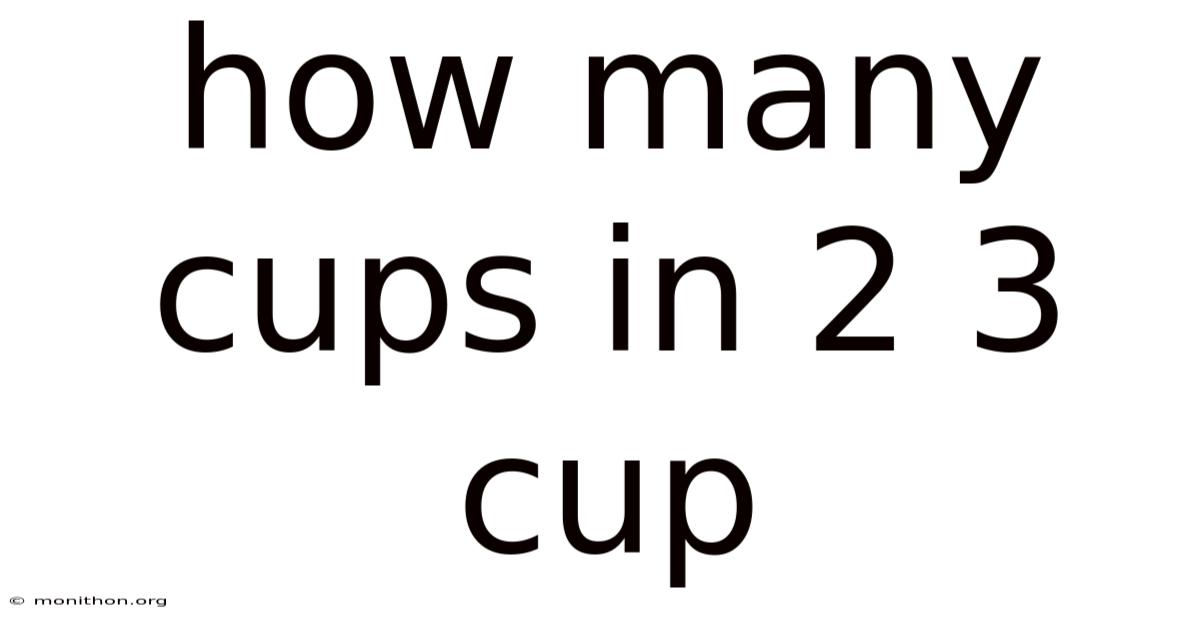How Many Cups In 2 3 Cup