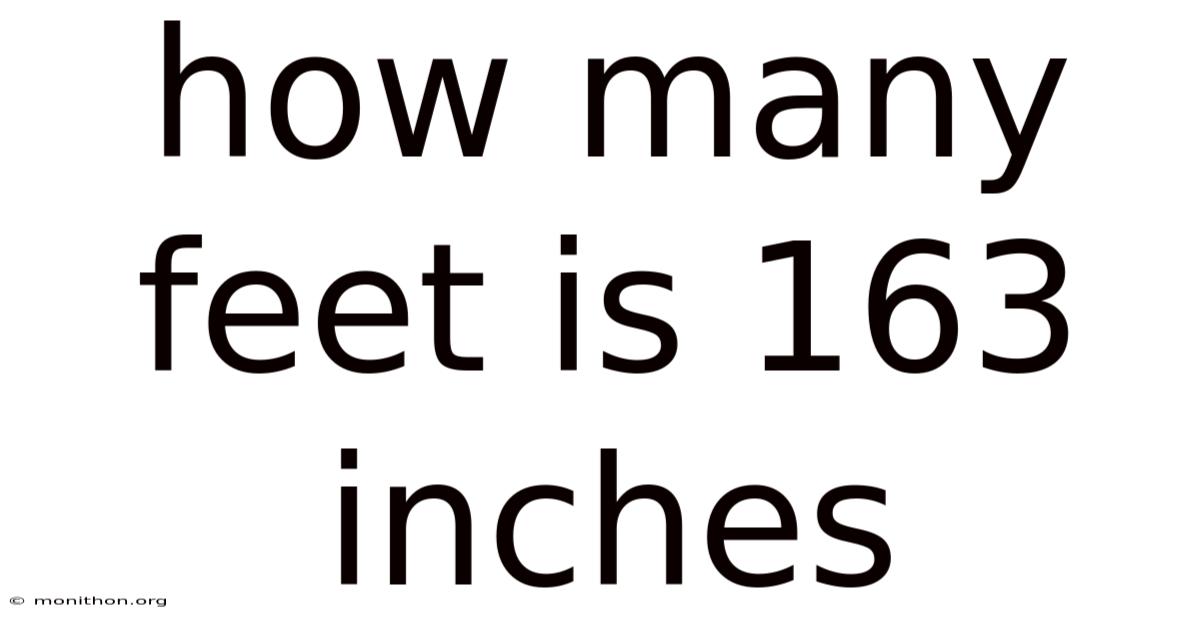 How Many Feet Is 163 Inches