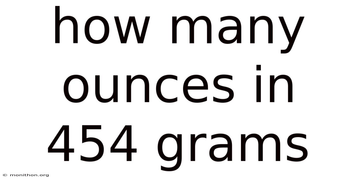 How Many Ounces In 454 Grams
