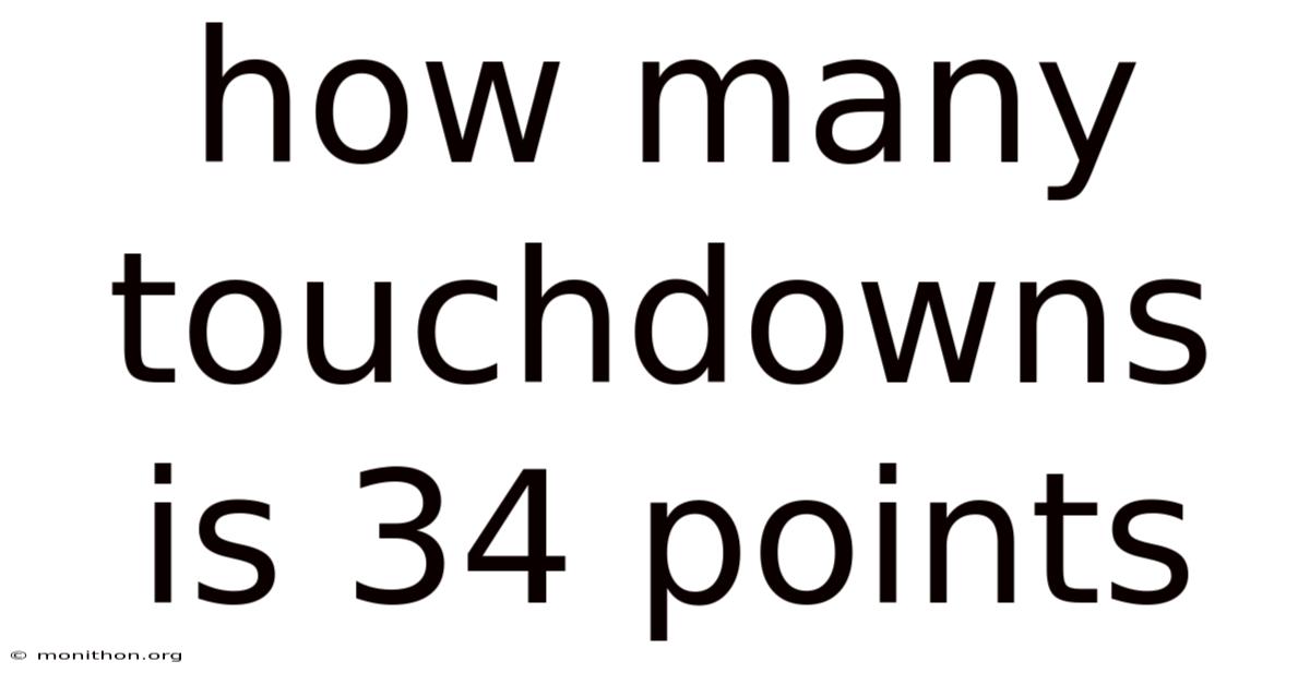 How Many Touchdowns Is 34 Points