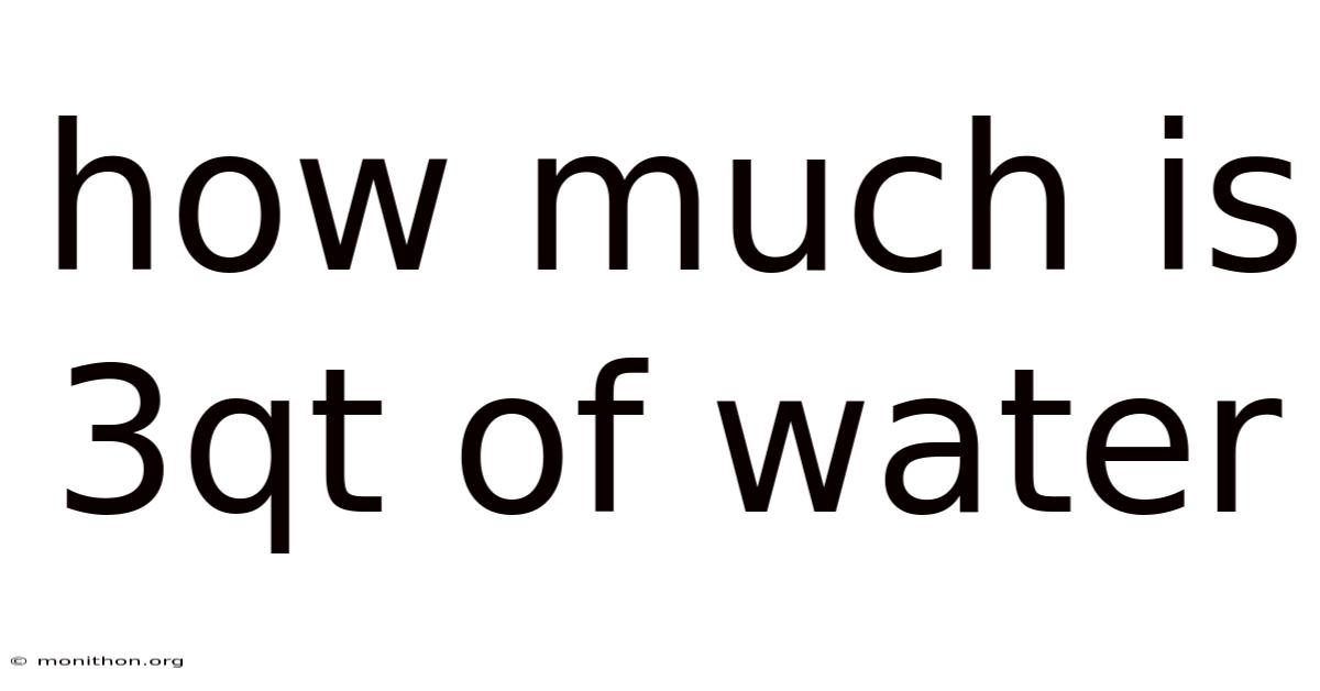 How Much Is 3qt Of Water