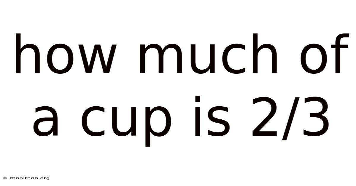 How Much Of A Cup Is 2/3