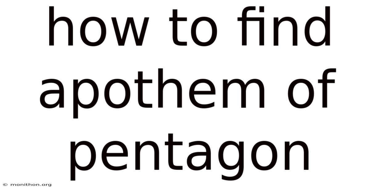 How To Find Apothem Of Pentagon