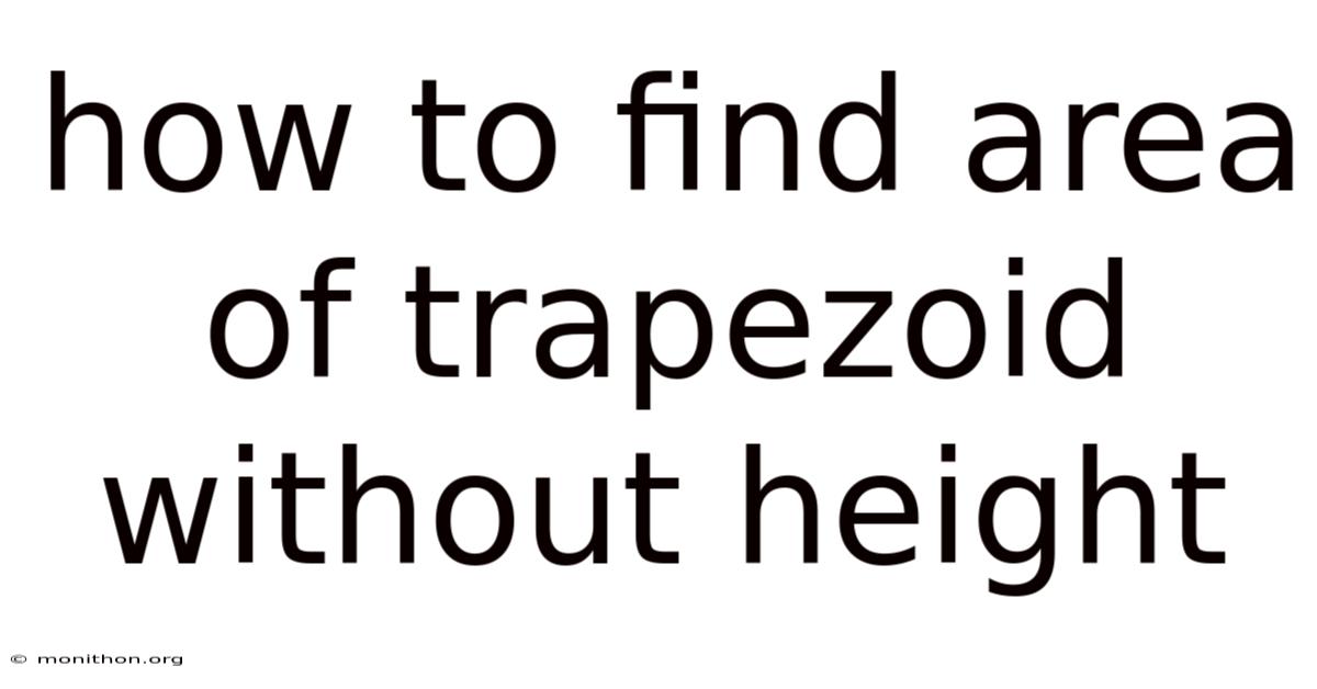 How To Find Area Of Trapezoid Without Height