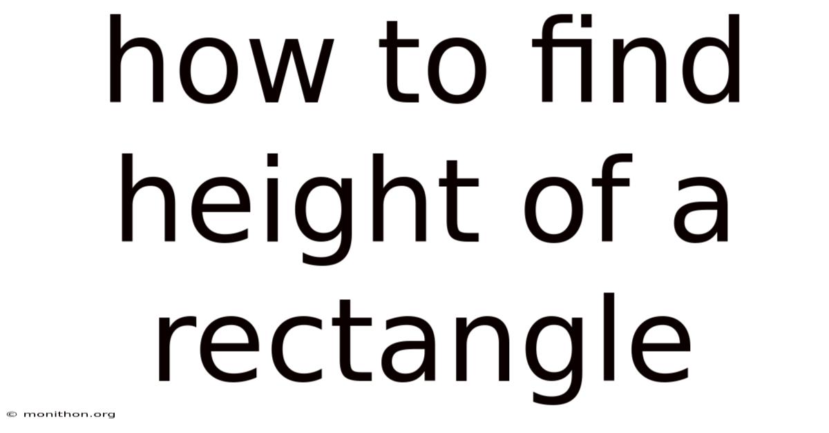 How To Find Height Of A Rectangle