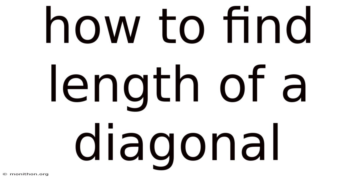 How To Find Length Of A Diagonal