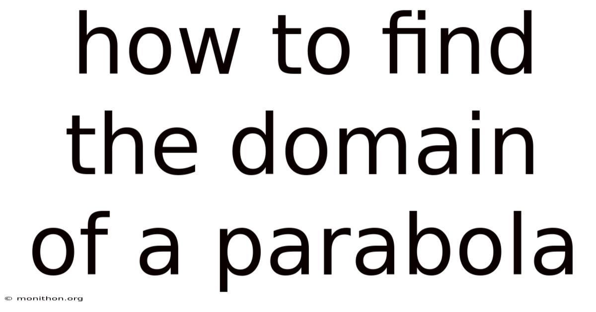 How To Find The Domain Of A Parabola