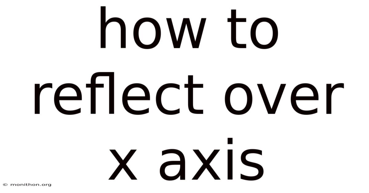How To Reflect Over X Axis