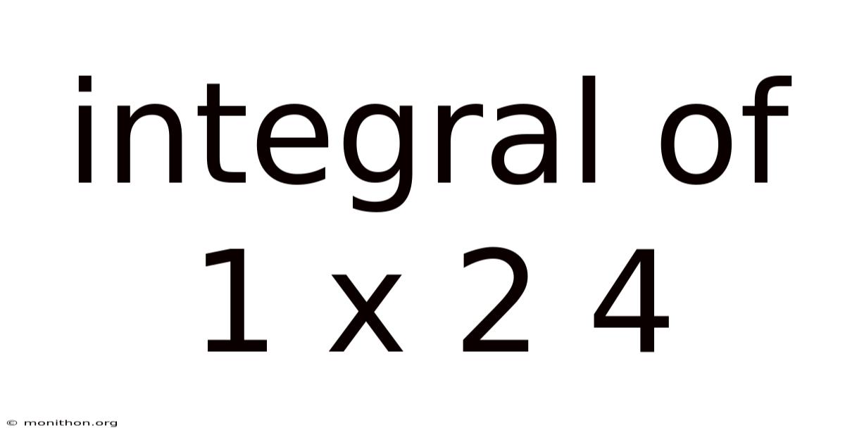Integral Of 1 X 2 4