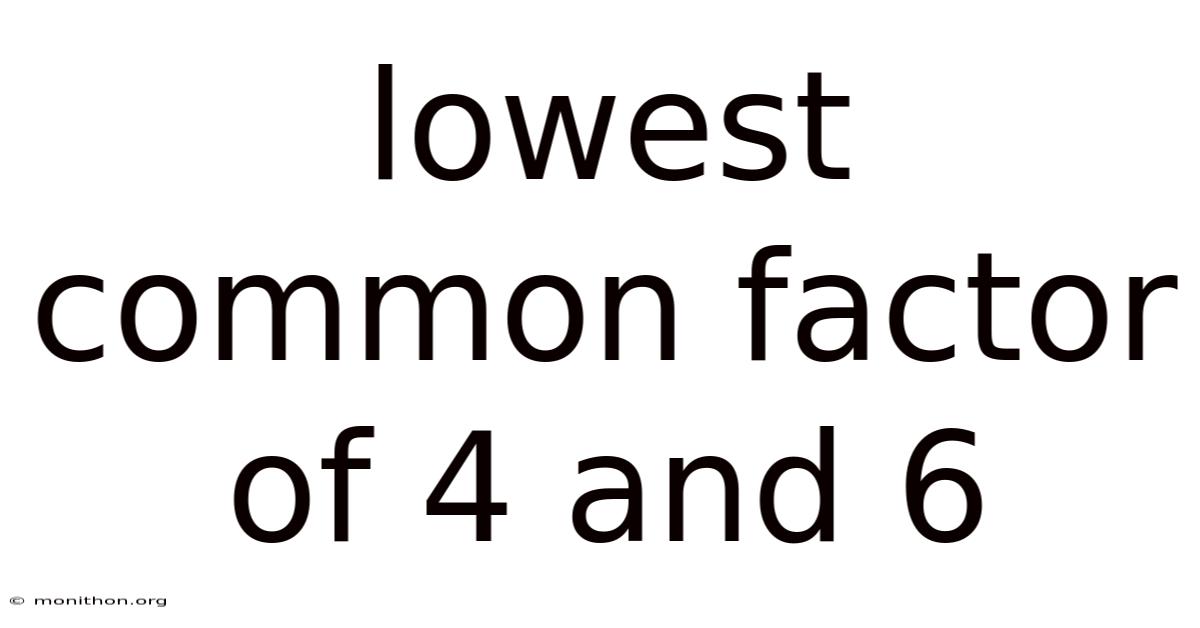 Lowest Common Factor Of 4 And 6