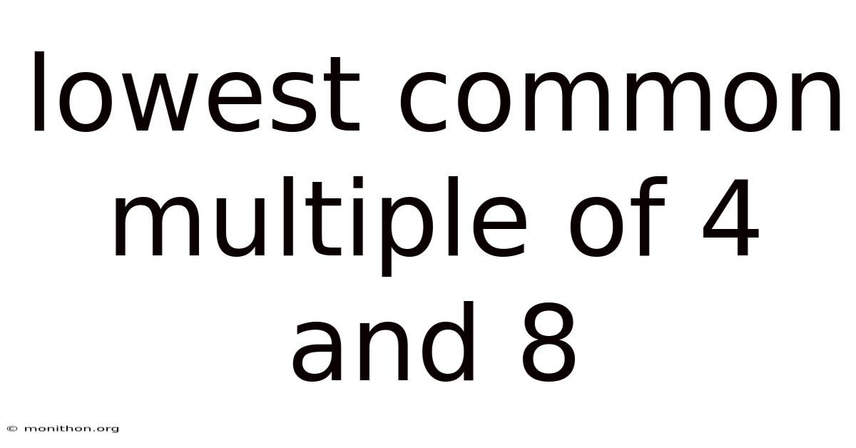 Lowest Common Multiple Of 4 And 8