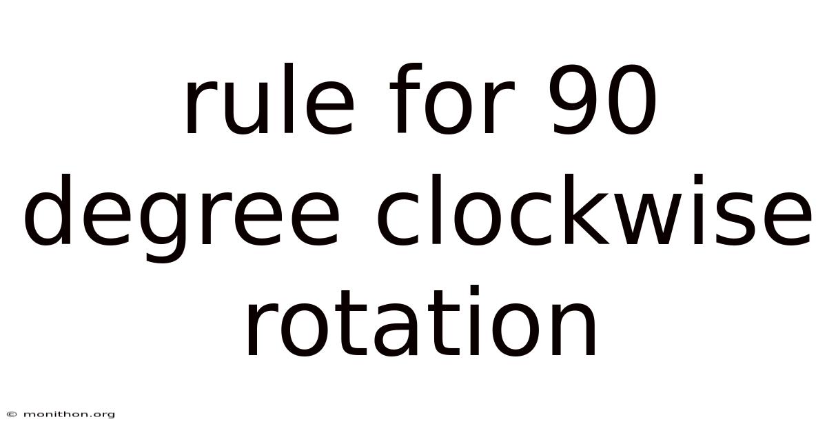 Rule For 90 Degree Clockwise Rotation