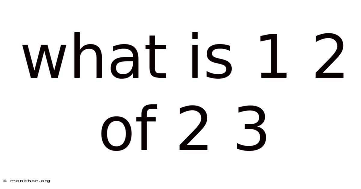 What Is 1 2 Of 2 3
