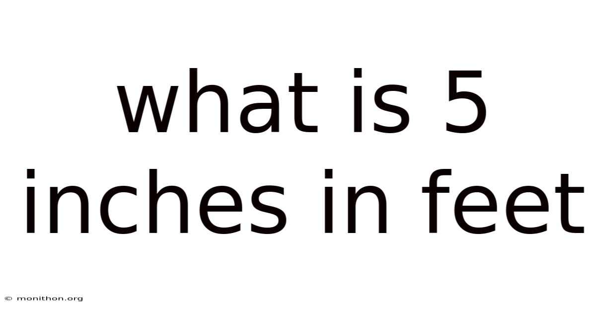 What Is 5 Inches In Feet