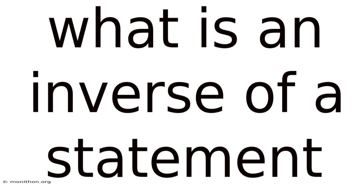 What Is An Inverse Of A Statement
