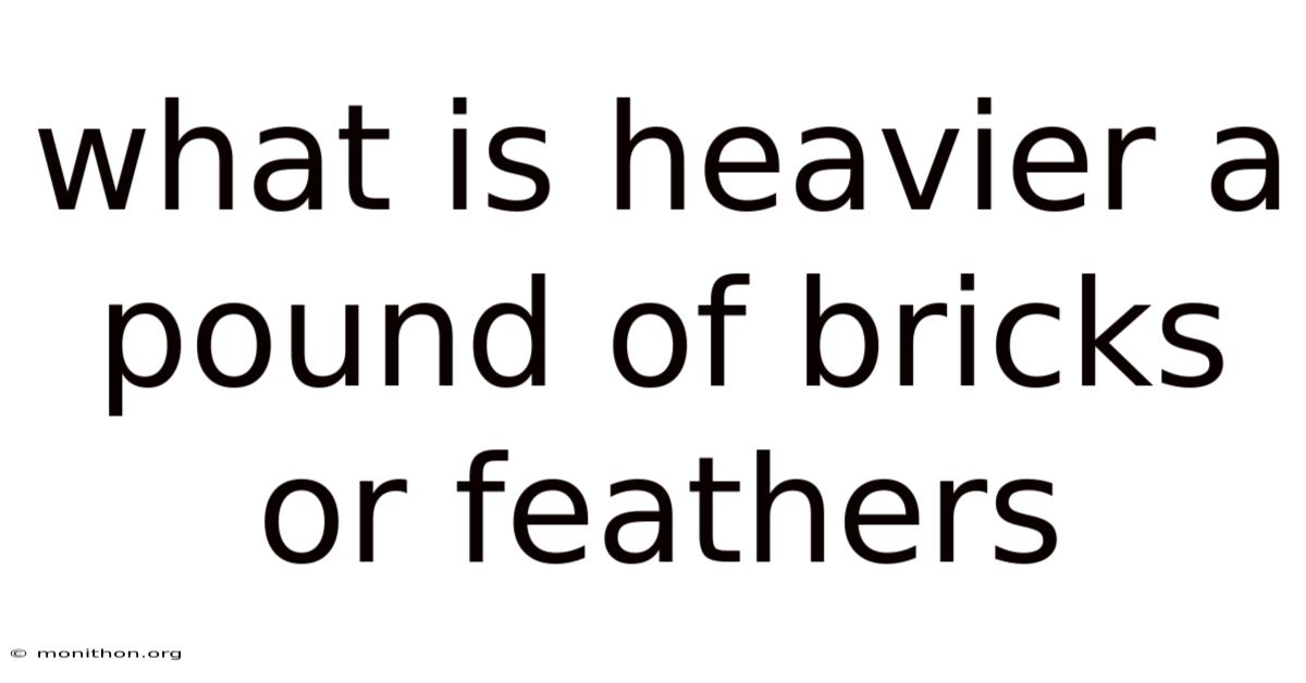 What Is Heavier A Pound Of Bricks Or Feathers