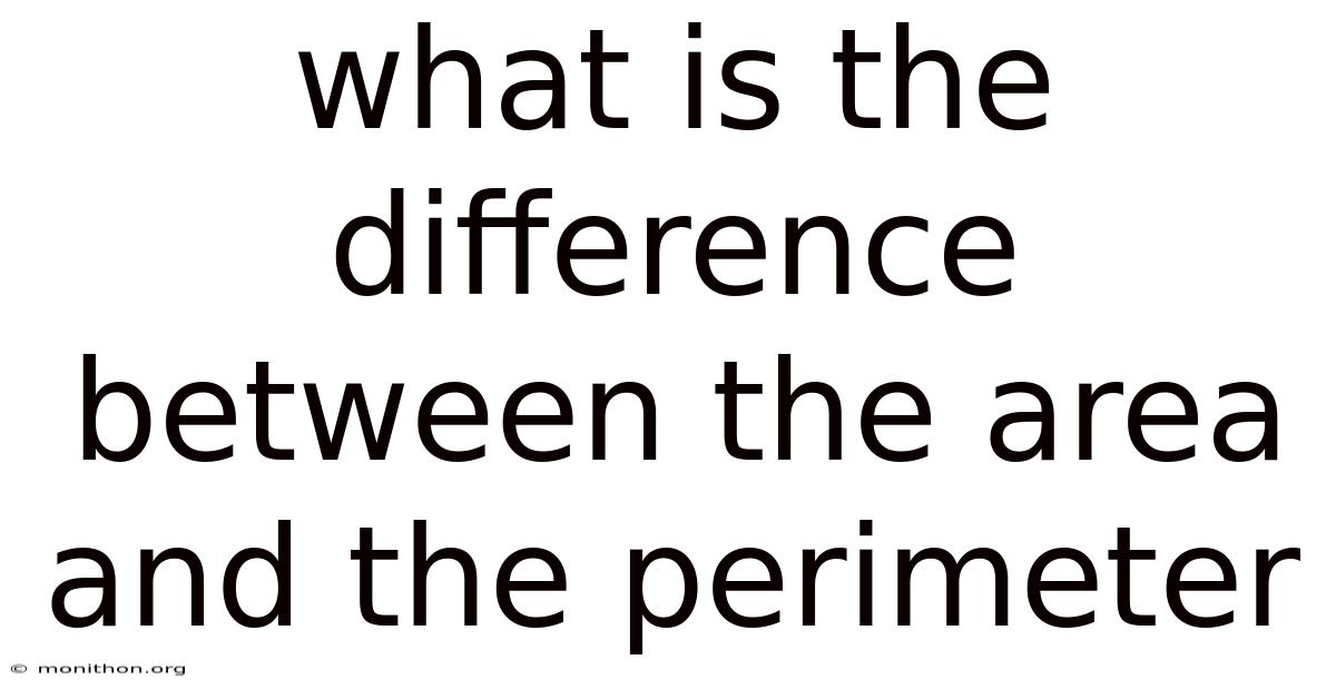 What Is The Difference Between The Area And The Perimeter