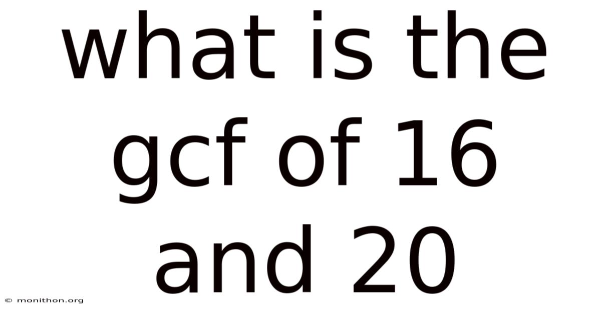 What Is The Gcf Of 16 And 20
