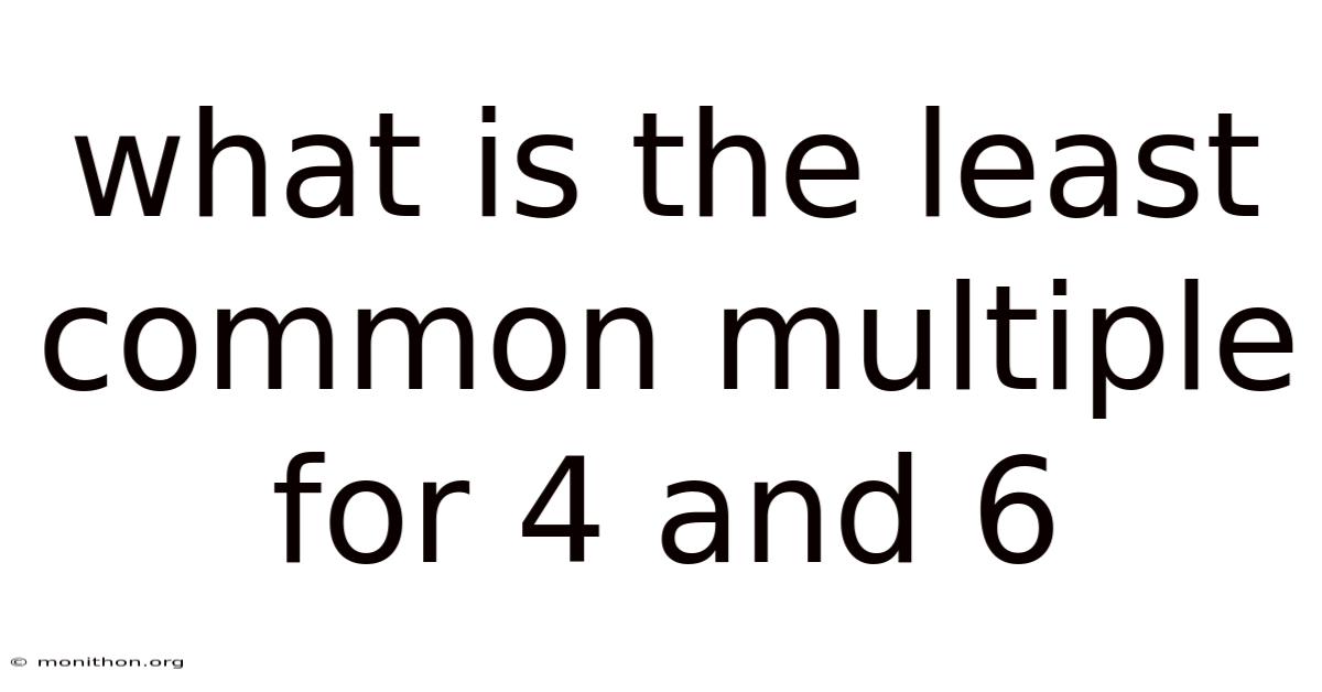 What Is The Least Common Multiple For 4 And 6