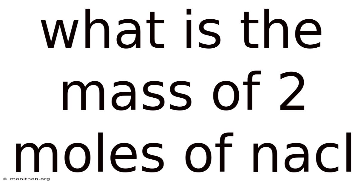 What Is The Mass Of 2 Moles Of Nacl