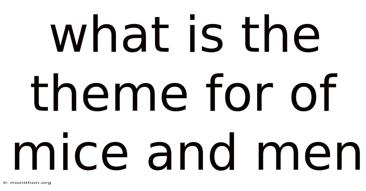 What Is The Theme For Of Mice And Men