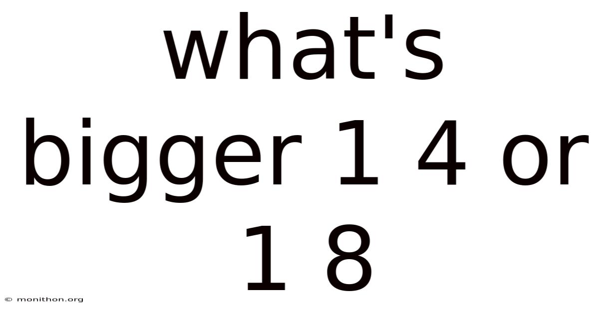 What's Bigger 1 4 Or 1 8