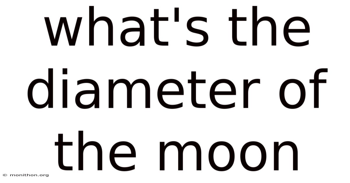 What's The Diameter Of The Moon