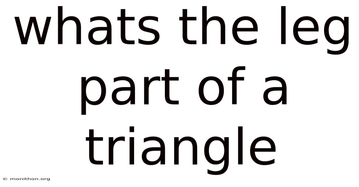Whats The Leg Part Of A Triangle