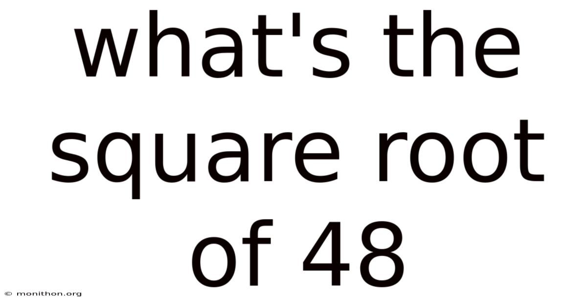 What's The Square Root Of 48